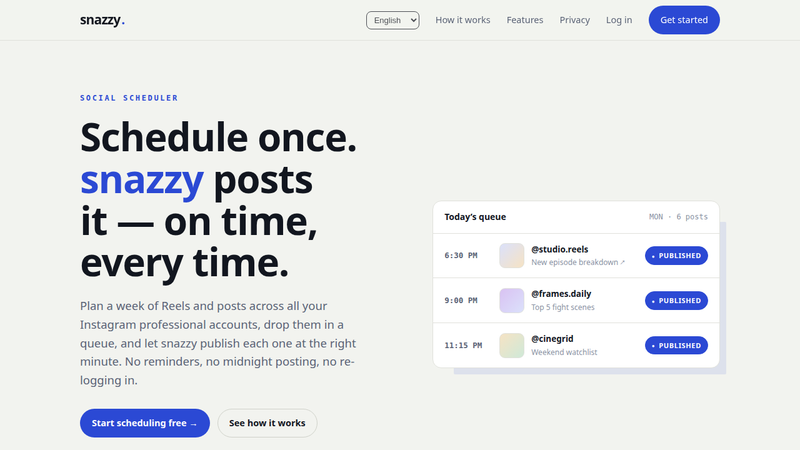 snazzy homepage